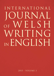 International Journal of Welsh Writing in English, Vol. 3